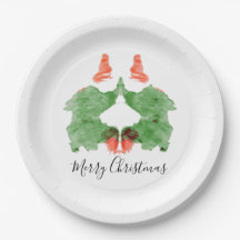 Rorschach Inkblot Père Noël Elves 