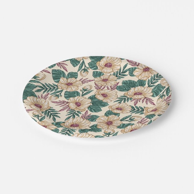 Assiettes En Carton Rose (Angle)