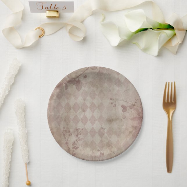 Assiettes En Carton rose (Mariage)
