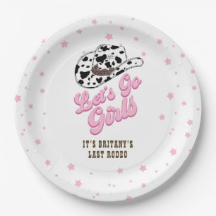 Assiettes En Carton Rose Allons-y Filles Nashville Cowgirl Bachelorett