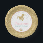 Assiettes En Carton Rose de carrousel et plaque à papier 7" d'or<br><div class="desc">Rose de carrousel et plaque à papier 7" d'or plaques à papier. L'effet de parties scintillantes dans cette conception est une image numérique faite pour ressembler à de vraies parties scintillantes. Vraies des parties scintillantes de haute qualité et encore magnifiques, mais pas réelles seront employées dans la fabrication de ce...</div>