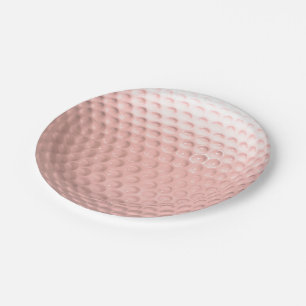 Assiettes En Carton Rose de sport de boule de golf