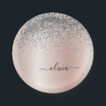 Assiettes En Carton Rose Gold<br><div class="desc">Or rose - Blush Pink and Silver Faux Foil Metallic Sparkle Parties scintillant brossé Monogramme en métal Nom et Plaques de partie initiale. Cela rend le cadeau parfait pour 16 ans,  mariage,  douche nuptiale,  anniversaire,  baby shower ou bachelorette pour quelqu'un qui aime le luxe glam et les styles chic.</div>
