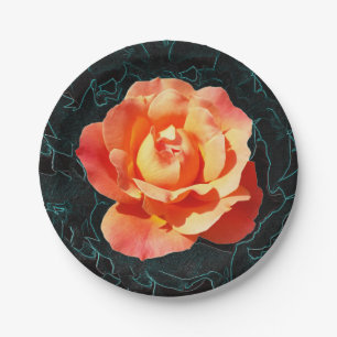 Assiettes En Carton Rose orange clair