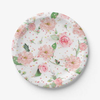 Assiettes En Carton Rose Paradise