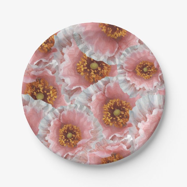 Assiettes En Carton rose pop (Devant)