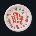 Assiettes En Carton Rose Quel Amusant Noël Anniversaire Table Décor<br><div class="desc">Oh Quel Amusement d'être un ! Cette collection de Noël rose est la meilleure façon de fêter avec style le premier anniversaire de votre petit pendant la période magique des fêtes ! Ce forfait modèle imprimable est conçu pour rendre inoubliable la fête du 1er anniversaire d'hiver de votre enfant. ←...</div>