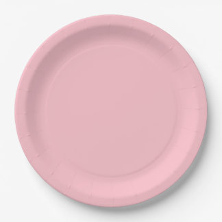 Assiettes En Carton Rose solide et chaud