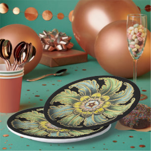 Assiettes En Carton Rosette architecturale antique n° 1