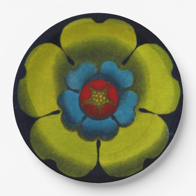 Assiettes En Carton Rosette architecturale n° 6 (Devant)