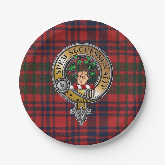 Assiettes En Carton Ross Tartan & Badge (Devant)