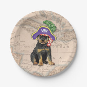 Assiettes En Carton Rottweiler Pirate