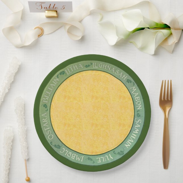 Assiettes En Carton Roue d'été de l'année (Mariage)