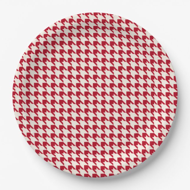 Assiettes En Carton Rouge (Devant)