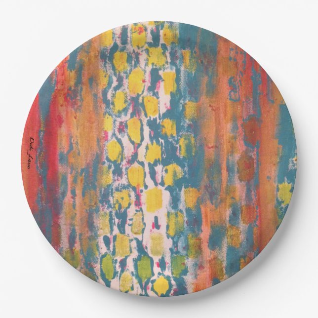 Assiettes En Carton Rouge et Vert (Devant)