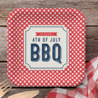 Rouge Gingham et BBQ du 4 juillet en bleu 