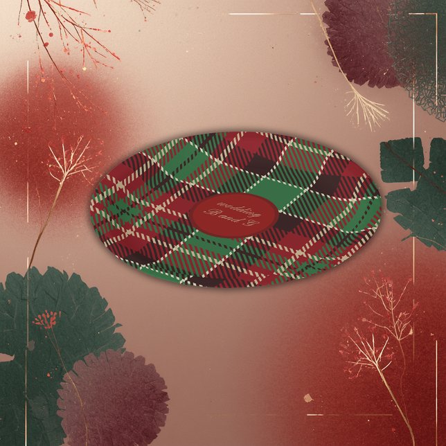 Assiettes En Carton rouge vert noir écossais celtique tartan mariage (Créateur téléchargé)