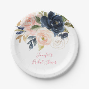 Assiettes En Carton Rougissent la Fête de la mariée florale