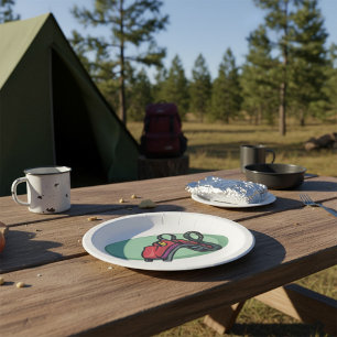 Assiettes En Carton Rouleau couleur rouge Dessous de verre à tour