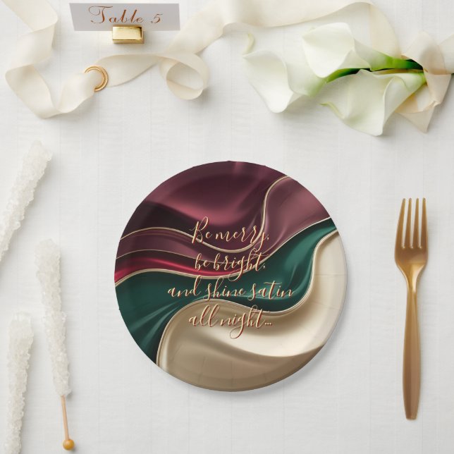Assiettes En Carton Round paper plate in stylish graphic (Mariage)