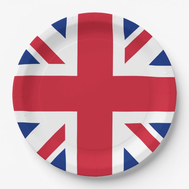 Assiettes En Carton Royaume-Uni Union Jack Drapeau des colonies britan (Devant)