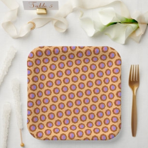 Assiettes En Carton Ruban Orange Disk par Kenneth Yoncich