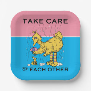 Assiettes En Carton Rue Sésame Big Bird Prenez soin de vous