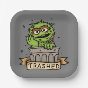 Assiettes En Carton Rue Sésame Oscar the Grouch Trashed