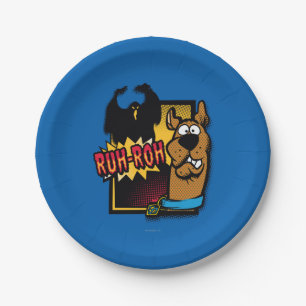 Assiettes En Carton Ruh-Roh Scooby-Doo et un fantôme