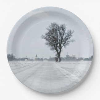 Assiettes En Carton Rural winter road