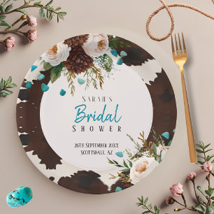 Assiettes En Carton Russe Boho Fleur sauvage de l'Ouest