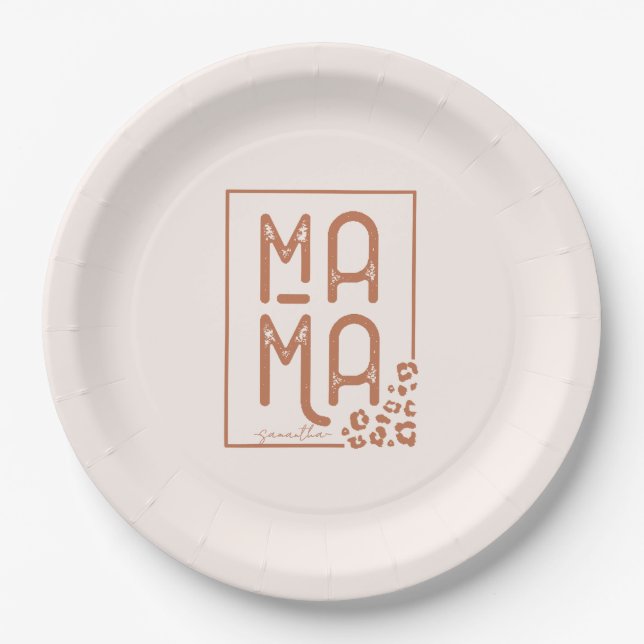 Assiettes En Carton Russe Boho Mama (Devant)