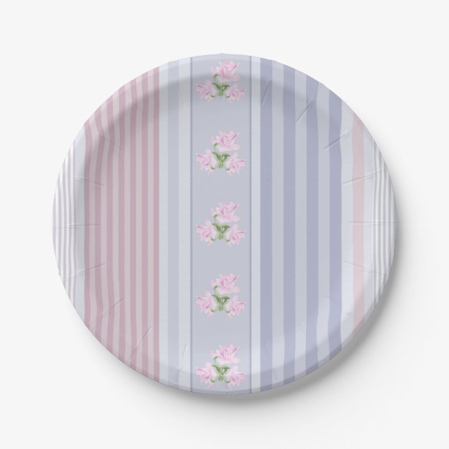 Assiettes En Carton Russe, rayé, patchwork (Devant)