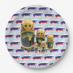 Assiettes En Carton Russie - Russia Babouchka - Matrjoschka Teller