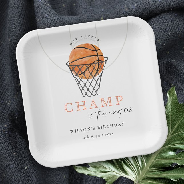 Assiettes En Carton Rust Notre Petit Champ Basketball N'Importe Quel Â (Créateur téléchargé)