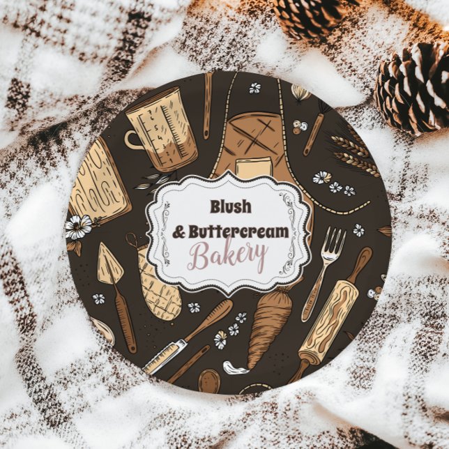 Assiettes En Carton Rustic Baking Business (Créateur téléchargé)