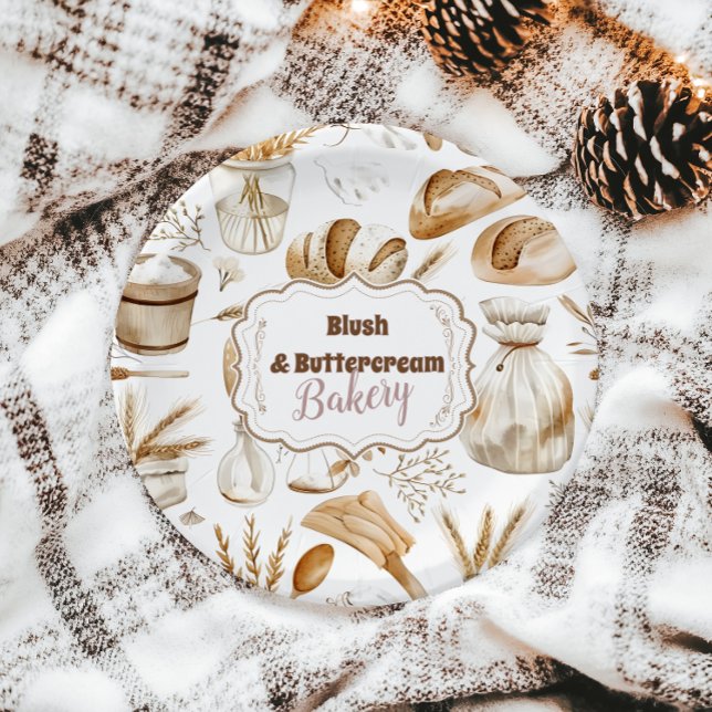 Assiettes En Carton Rustic Baking Business (Créateur téléchargé)