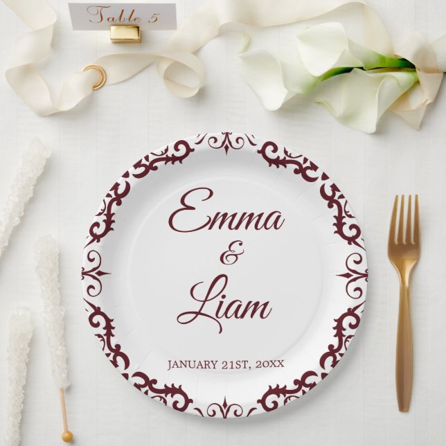 Assiettes En Carton Rustic Mexican Wedding Paper Plates – Papel Picado (Mariage)