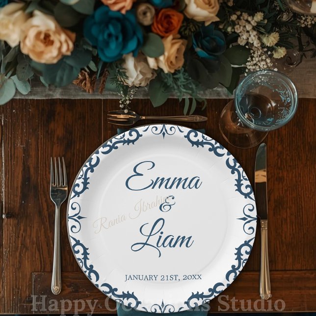 Assiettes En Carton Rustic Mexican Wedding Paper Plates – Papel Picado (Créateur téléchargé)