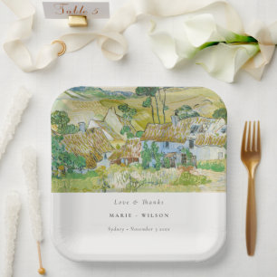 Assiettes En Carton Rustic Pastel Fields Mariage paysage de montagne