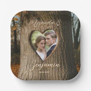 Assiettes En Carton Rustic Tree Bark Mariage photo