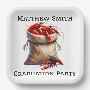 Assiettes En Carton Sack De L'Écrevette Partie De Graduation Personnal