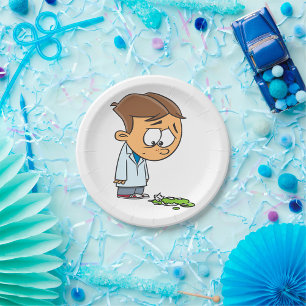 Assiettes En Carton Sad Boy Scientist avec Broken Experiment