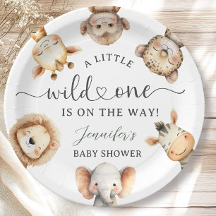 Assiettes En Carton Safari Animaux Sauvages Jungle Baby Shower