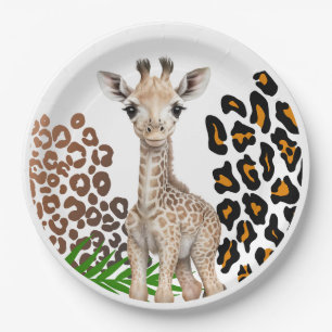 Assiettes En Carton Safari Giraffe Anniversaire Wild One Two Wild Part