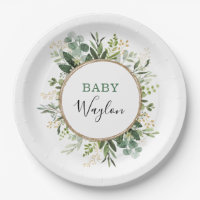 Sage Green Gold Garden Baby shower de verdure