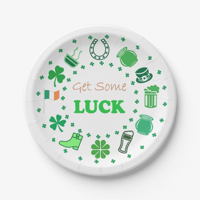 Assiettes En Carton Saint Patrick's Day (Devant)