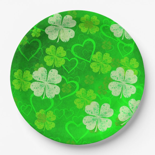 Assiettes En Carton Saint Patrick's Day (Devant)