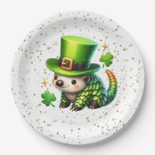 Assiettes En Carton Saint Patrick's Day Lucky Hedgehog