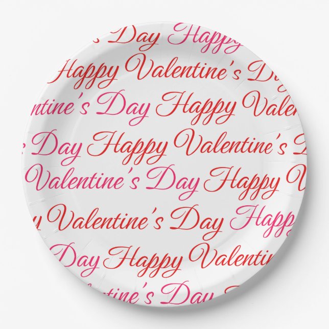 Assiettes En Carton Saint Valentin (Devant)